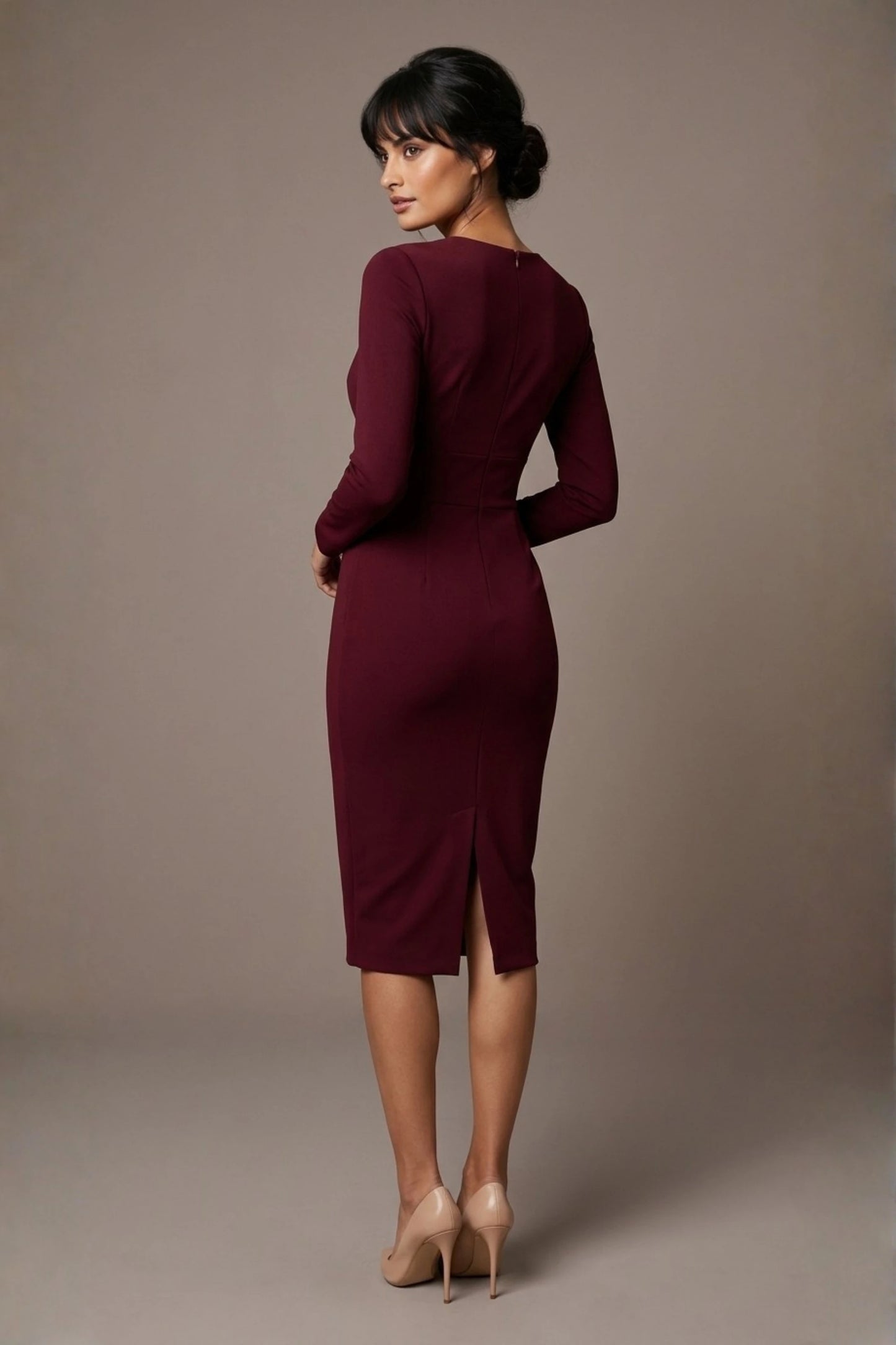 Heidi Sculpted Long Sleeve Pencil Dress