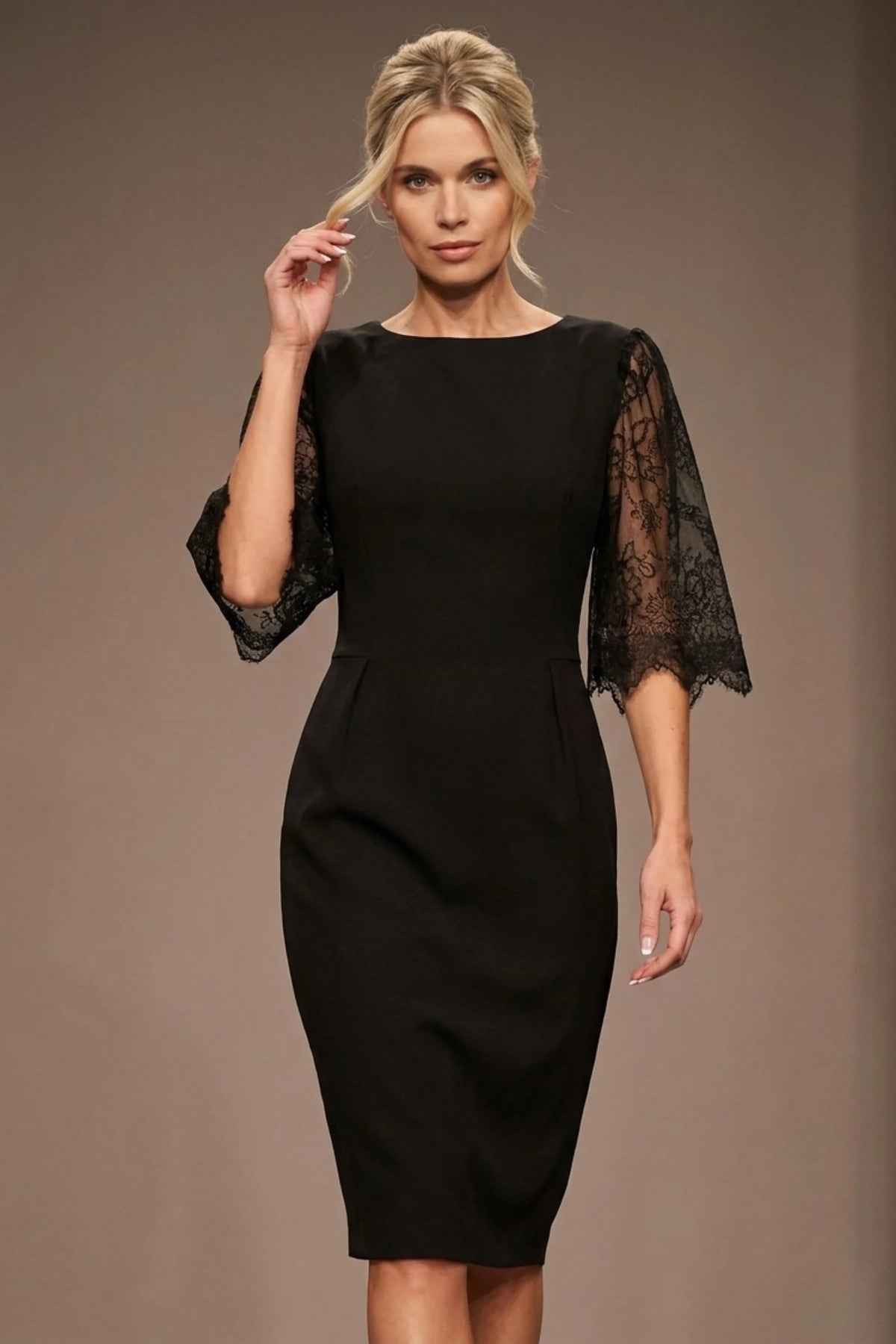 Lovelock French Lace Sleeve Dress
