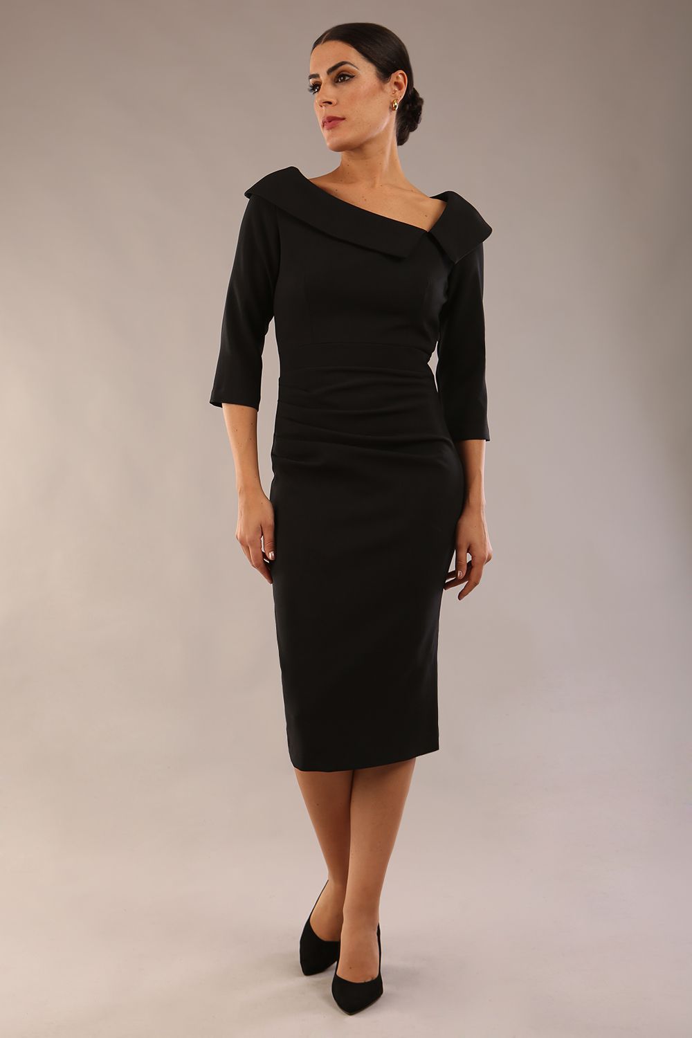 Bentley 3/4 Sleeve Knee Length Pencil Dress