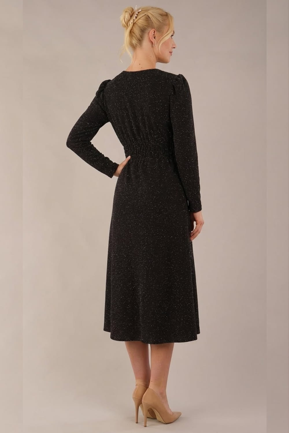Calvert Sparkle Wrap V-Neck Dress
