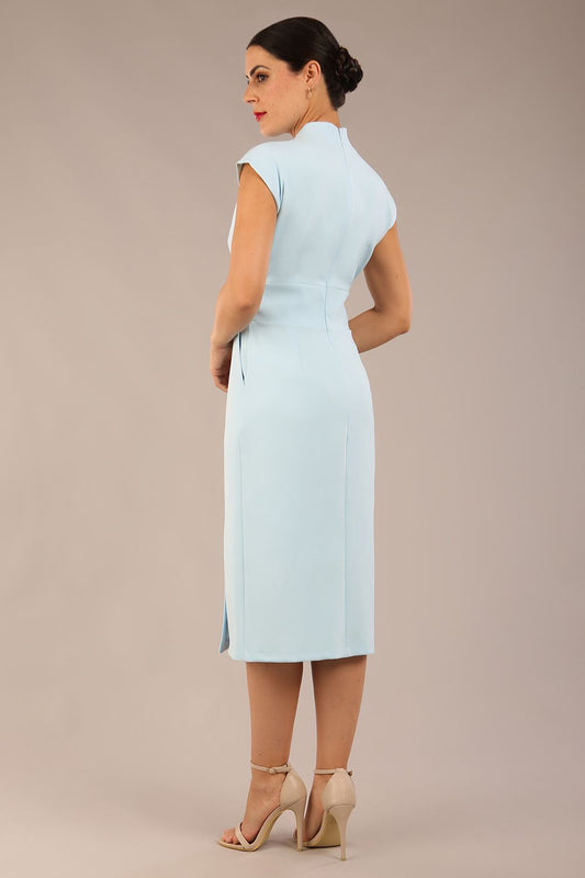 Derby Cap Sleeve Pencil Dress with Pockets