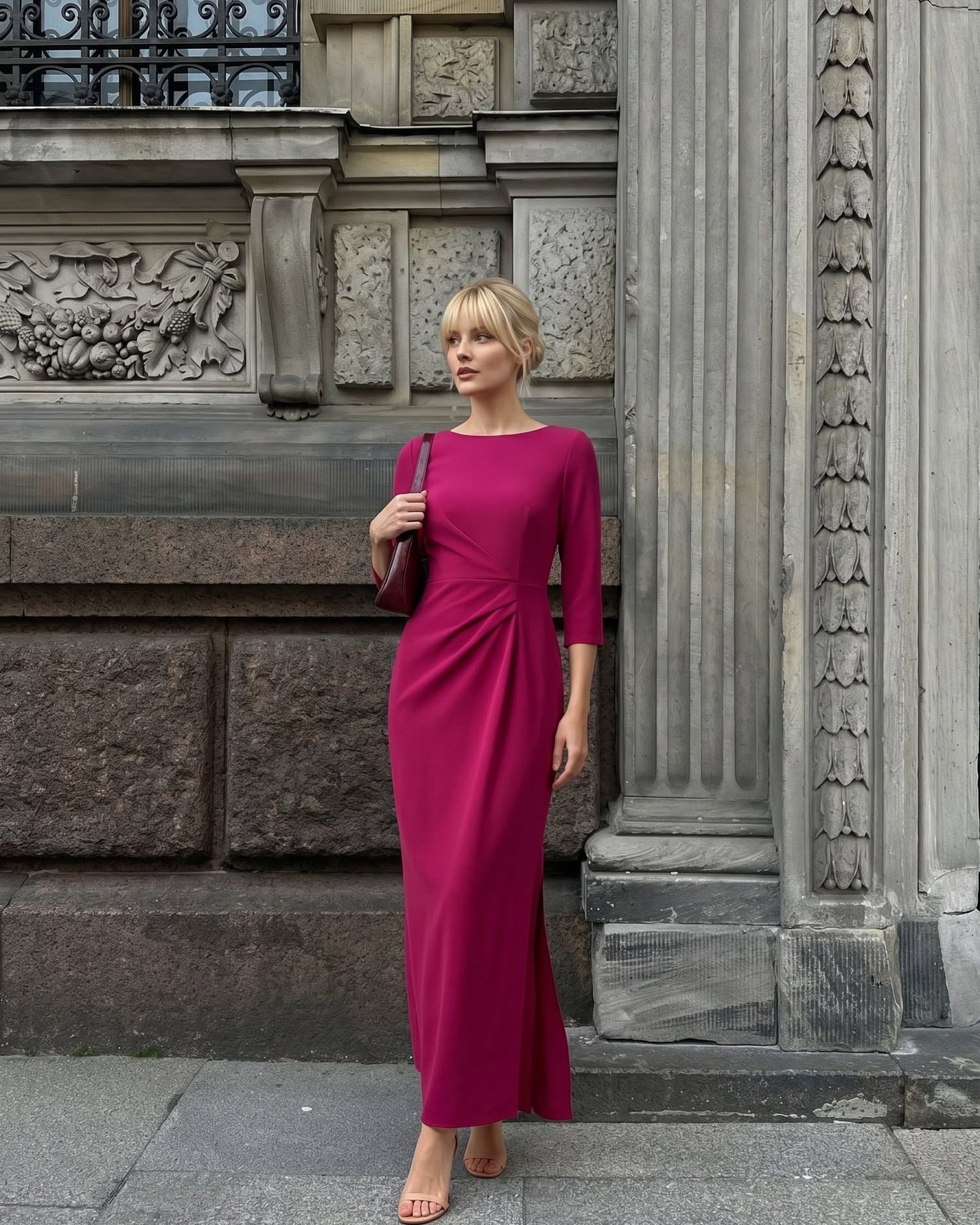 Havana Boat Neck Maxi Dress