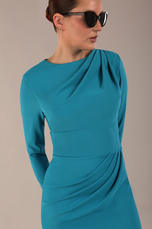 Olgivy Long Sleeve Knee Length Pencil Dress