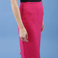 Diva Gina Pencil Skirt with Embodied design in Fuchsia Pink 