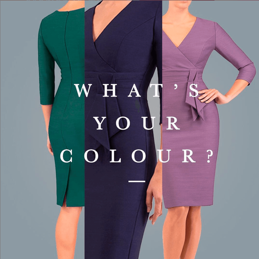 Three Diva Catwalk Dresses with what's your colour written above