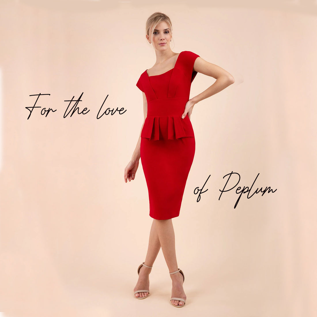 Jennifer Peplum Dress Pink – The Kingdom Fashion