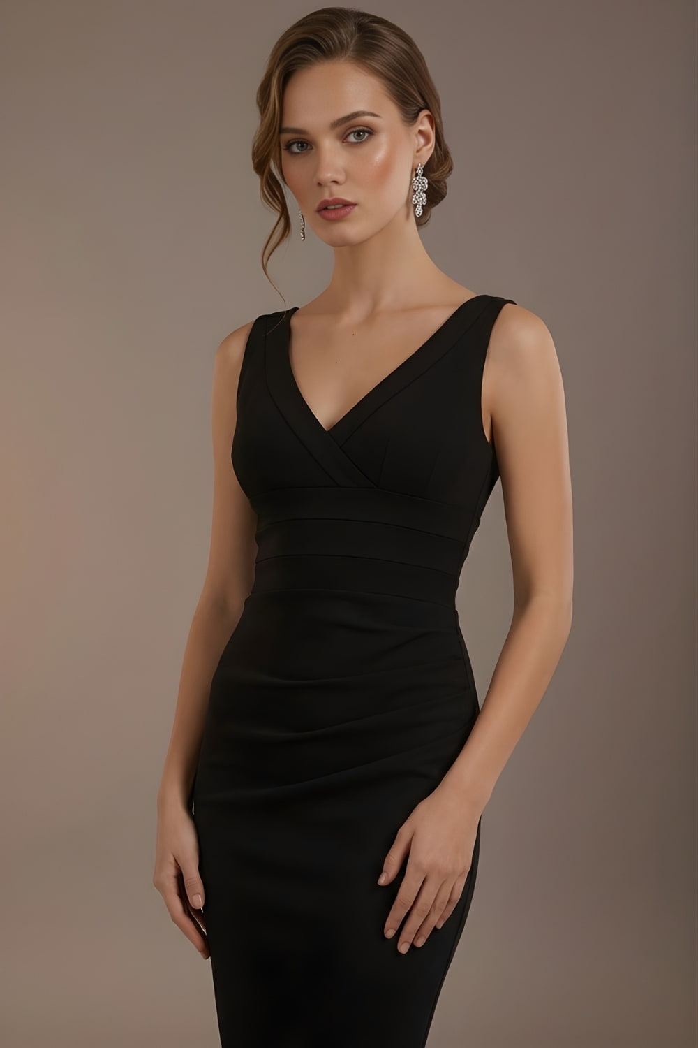 Banbury Sleeveless Pencil Dress (Black)