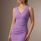 Woman wearing a purple dress against a neutral background Banbury Sleeveless Pencil Dress (Violet Tulip)