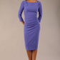 Model wearing the Seed Agatha in pencil dress design in dawn indigo front image