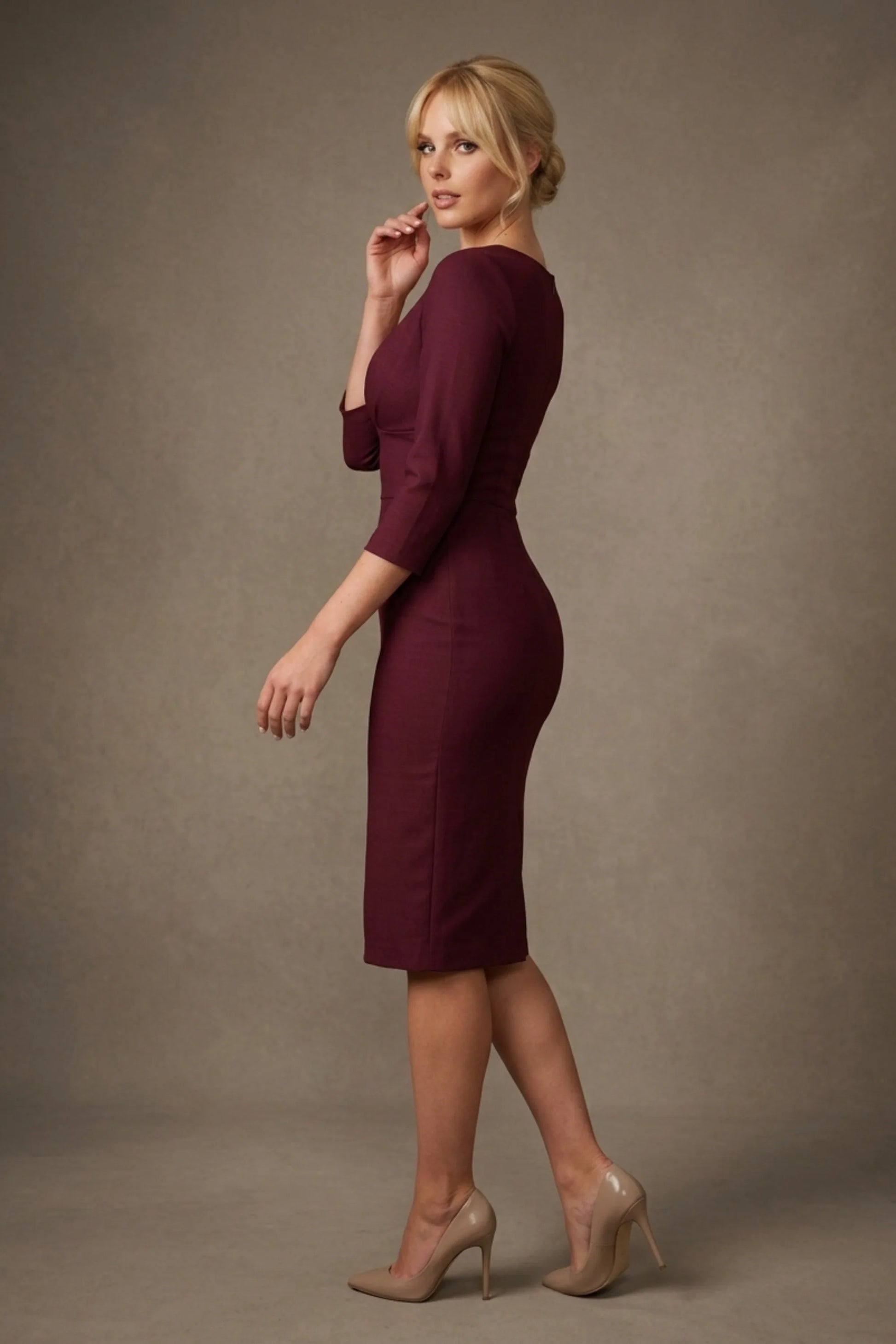 Seed Greenwich Sleeved Pencil Dress 