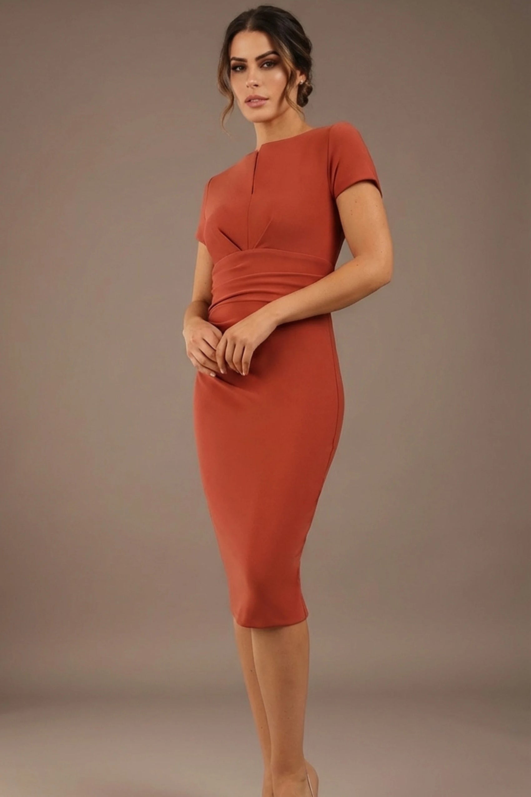 Donna Short Sleeved Pencil Dress