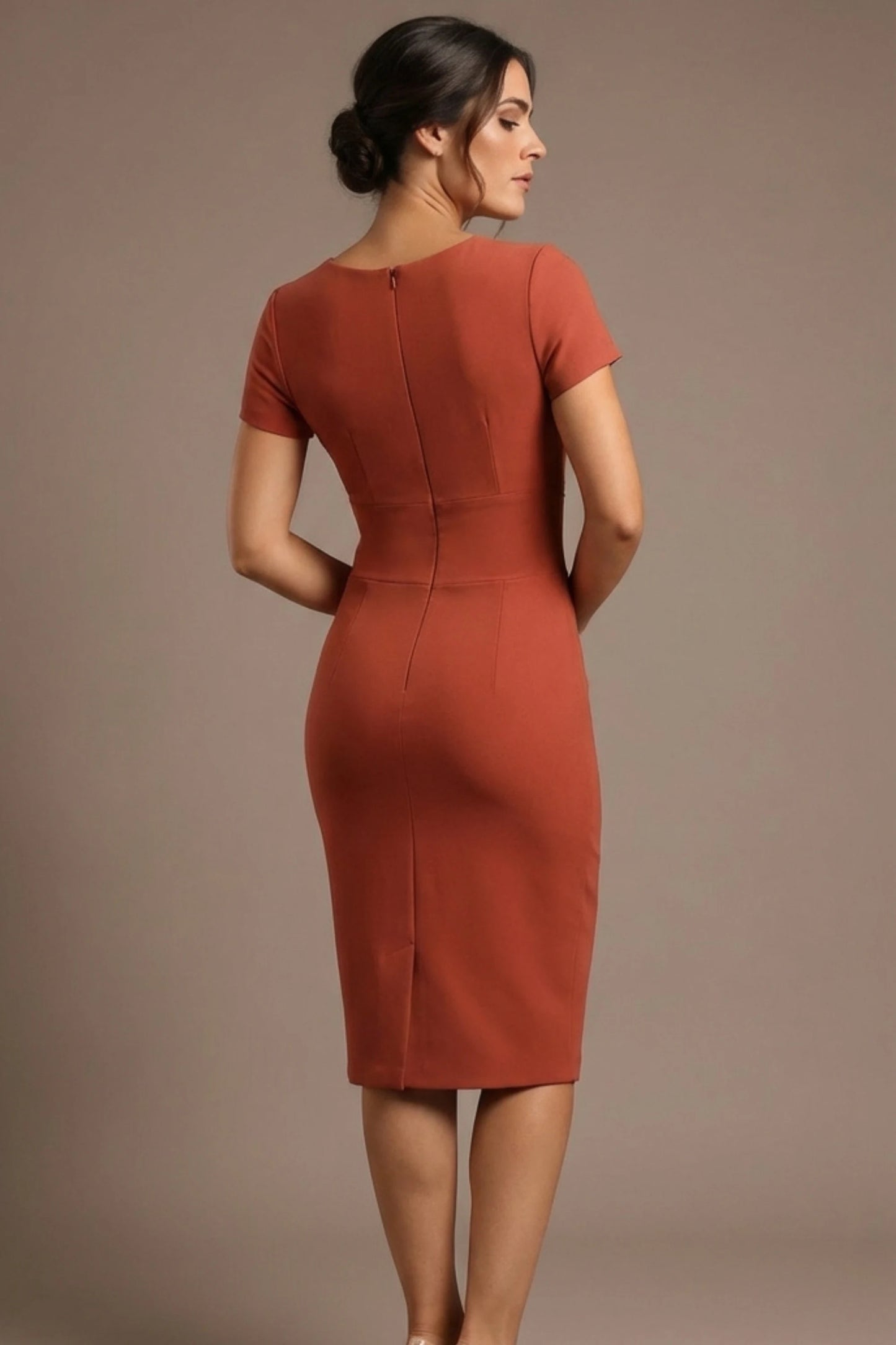 Donna Short Sleeved Pencil Dress