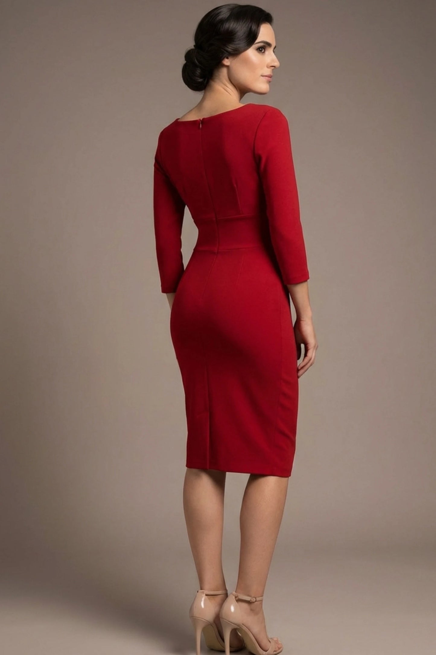 Donna 3/4 Sleeved Pencil Dress 