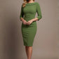 York 3/4 Sleeve Pencil Dress 