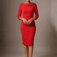 York 3/4 Sleeve Pencil Dress 