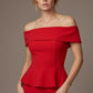 Moonlight Off Shoulder Peplum Dress 