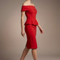 Moonlight Off Shoulder Peplum Dress 
