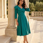 Gatsby Sleeved Oversized Collar Swing Dress 