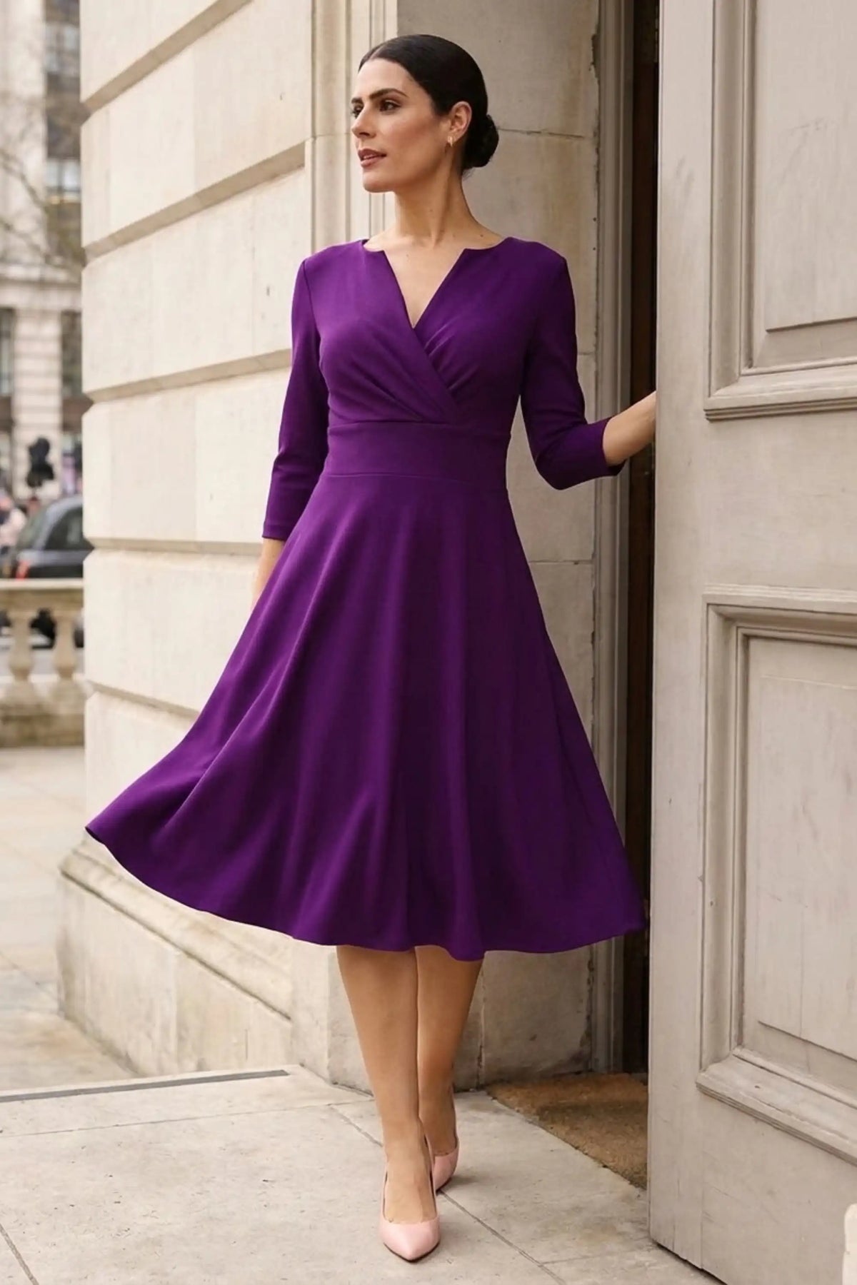 January Sleeved Swing Dress 