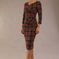 Horizon Tartan Stretch Pencil Dress 