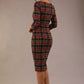 Horizon Tartan Stretch Pencil Dress 