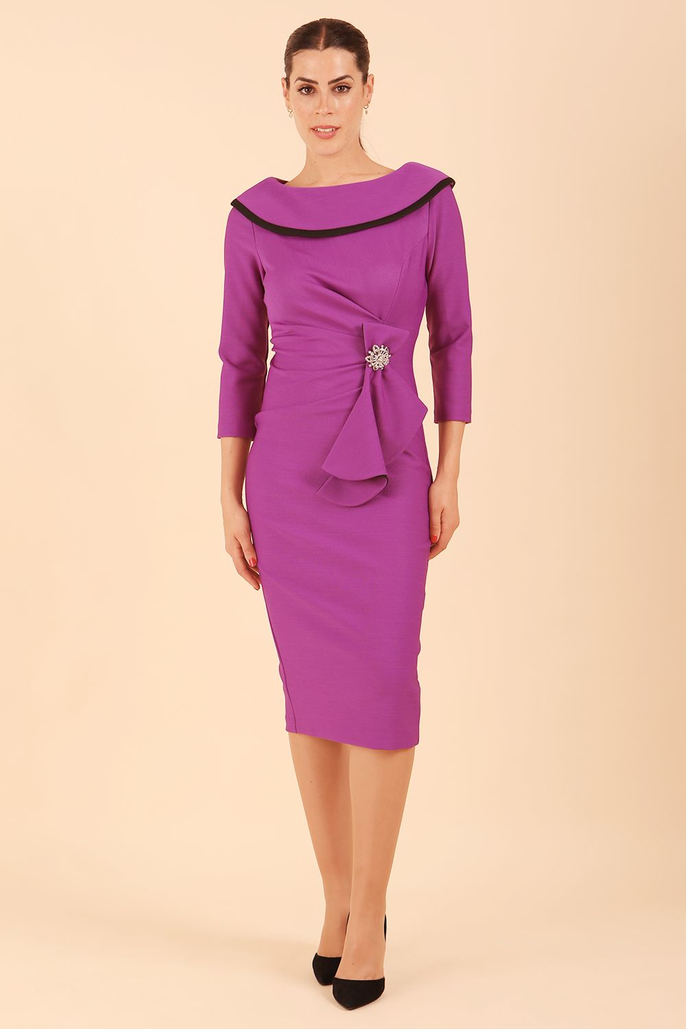 Seed Elsye 3/4 Sleeve Midi Length Pencil Dress