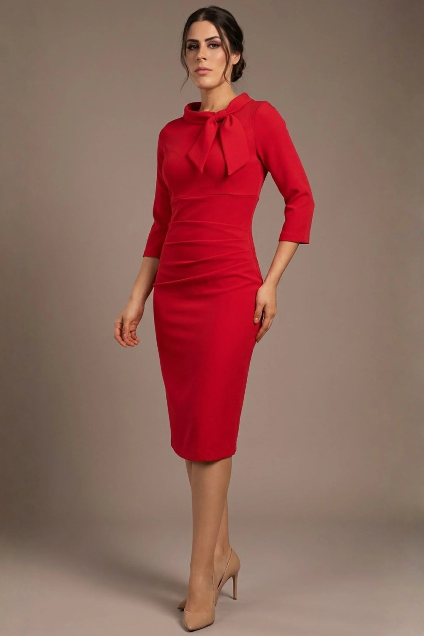 Juliette 3/4 Sleeve Knee Length Pencil Dress 