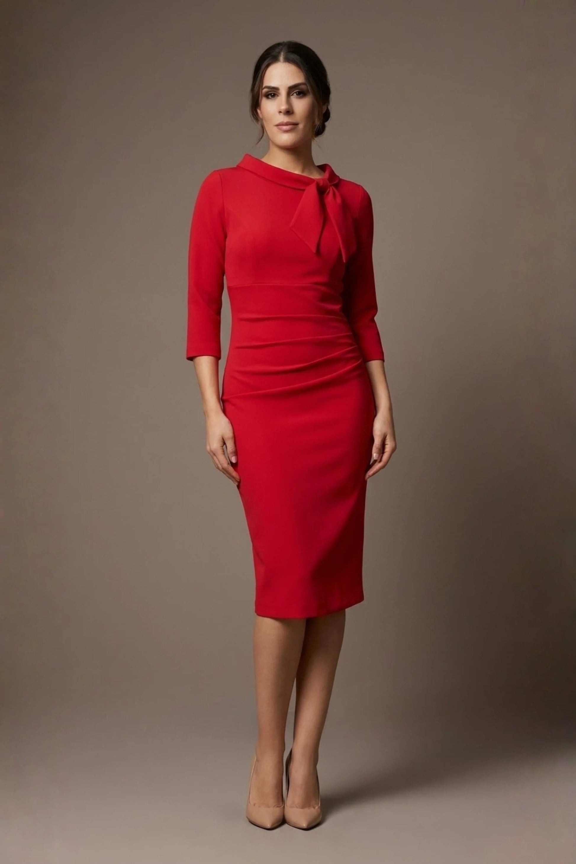Juliette 3/4 Sleeve Knee Length Pencil Dress 