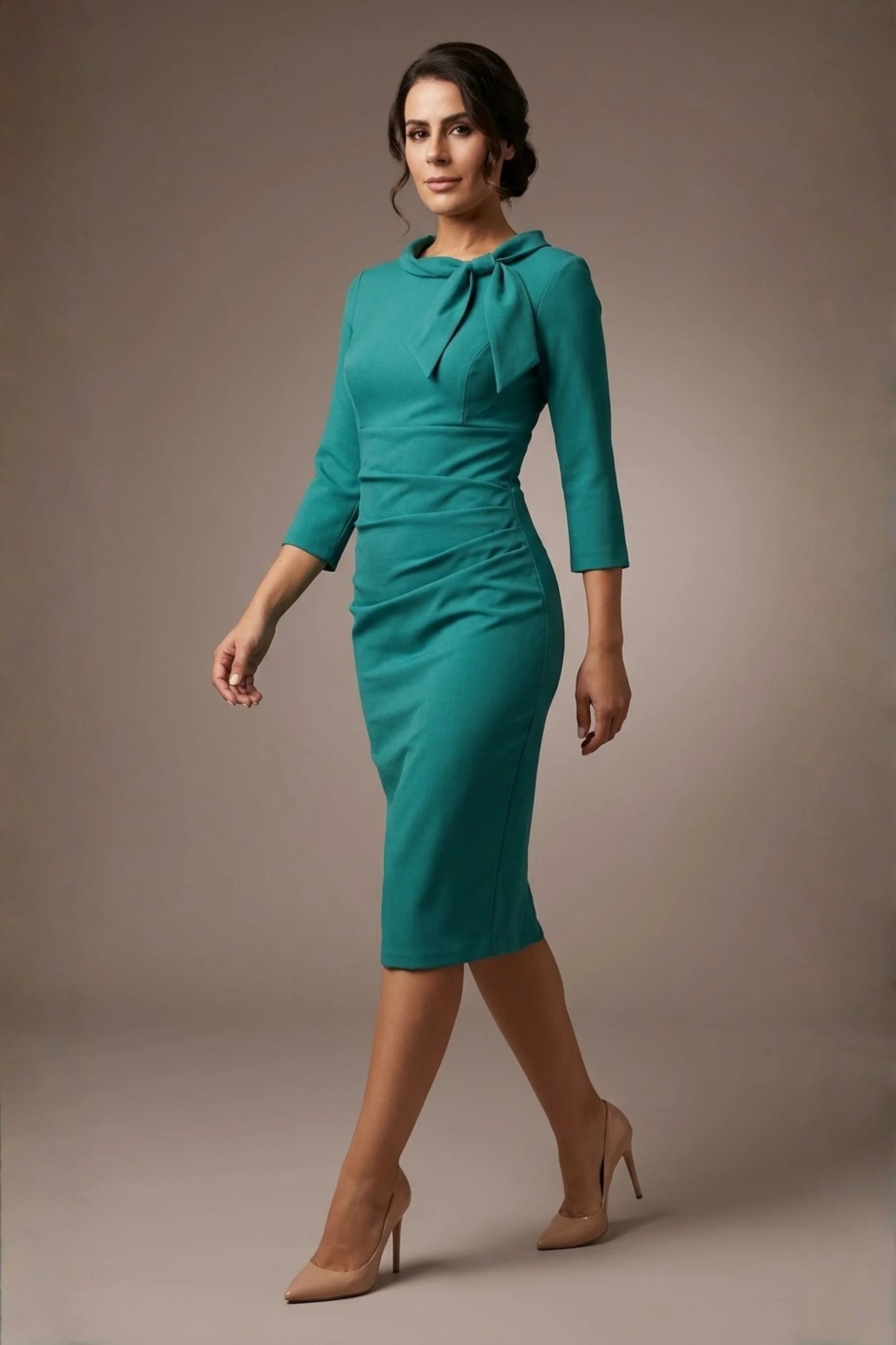 Juliette 3/4 Sleeve Knee Length Pencil Dress 