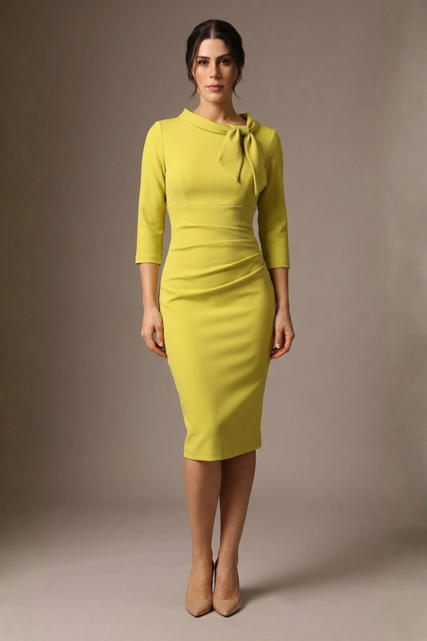 Juliette 3/4 Sleeve Knee Length Pencil Dress 