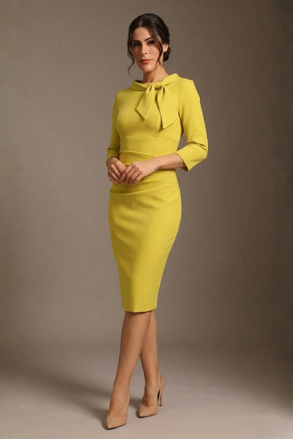 Juliette 3/4 Sleeve Knee Length Pencil Dress 