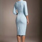 Juliette 3/4 Sleeve Knee Length Pencil Dress 
