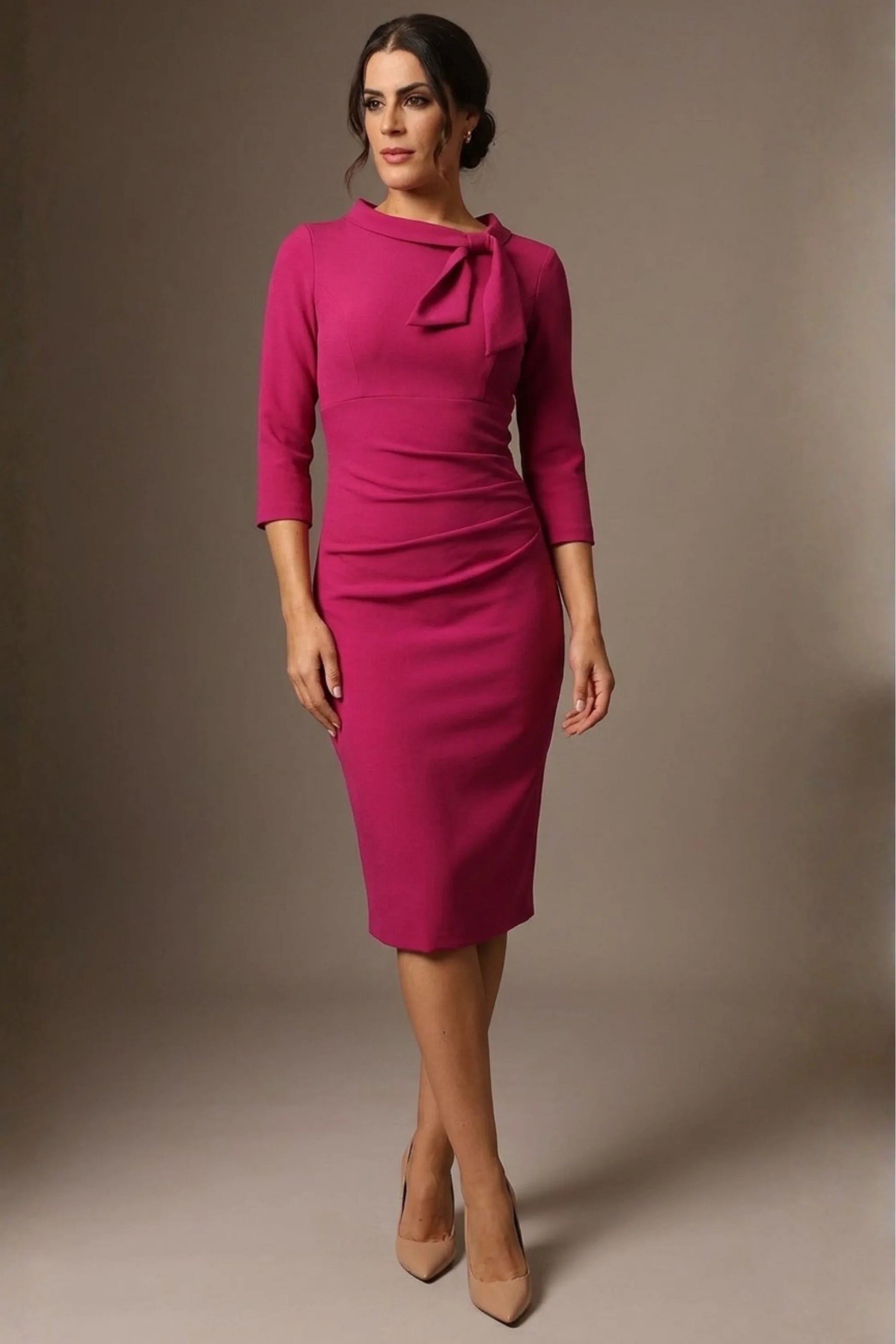 Juliette 3/4 Sleeve Knee Length Pencil Dress 