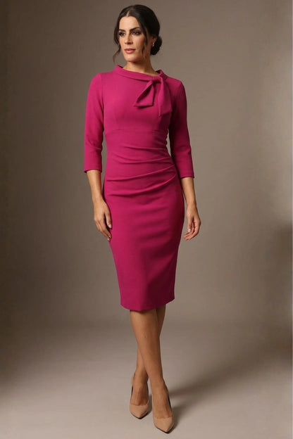 Juliette 3/4 Sleeve Knee Length Pencil Dress 