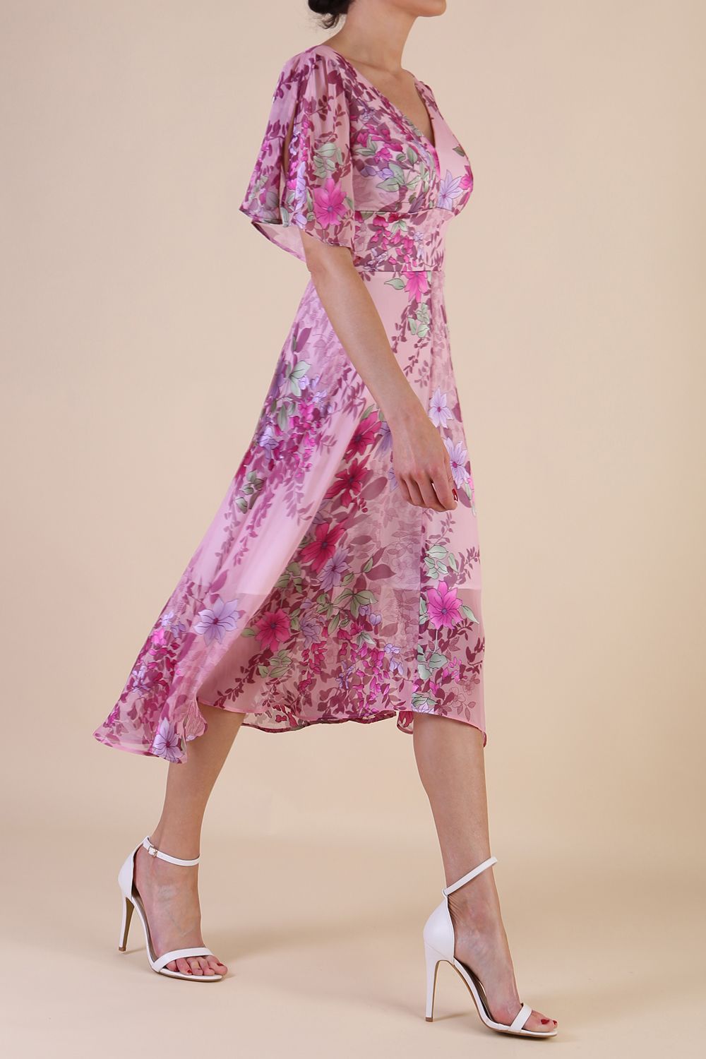 (PRE-ORDER) Petra A-Line Floral Print Midi Dress