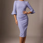 Santorini 3/4 Length Bell Sleeve Midi Pencil Dress 