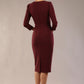 Model is wearing a diva catwalk Cyrus 3/4 Sleeve Pencil skirt Dress in Port Royale front (Port Royale)