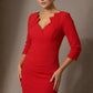 Indira 3/4 Sleeve Knee Length Pencil Dress 