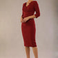 Indira 3/4 Sleeve Knee Length Pencil Dress 