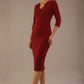 Indira 3/4 Sleeve Knee Length Pencil Dress 