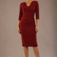 Indira 3/4 Sleeve Knee Length Pencil Dress 