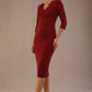 Indira 3/4 Sleeve Knee Length Pencil Dress 