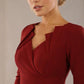 Indira 3/4 Sleeve Knee Length Pencil Dress 
