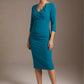 Indira 3/4 Sleeve Knee Length Pencil Dress 
