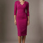 Indira 3/4 Sleeve Knee Length Pencil Dress 