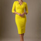 Indira 3/4 Sleeve Knee Length Pencil Dress 
