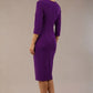 Indira 3/4 Sleeve Knee Length Pencil Dress 