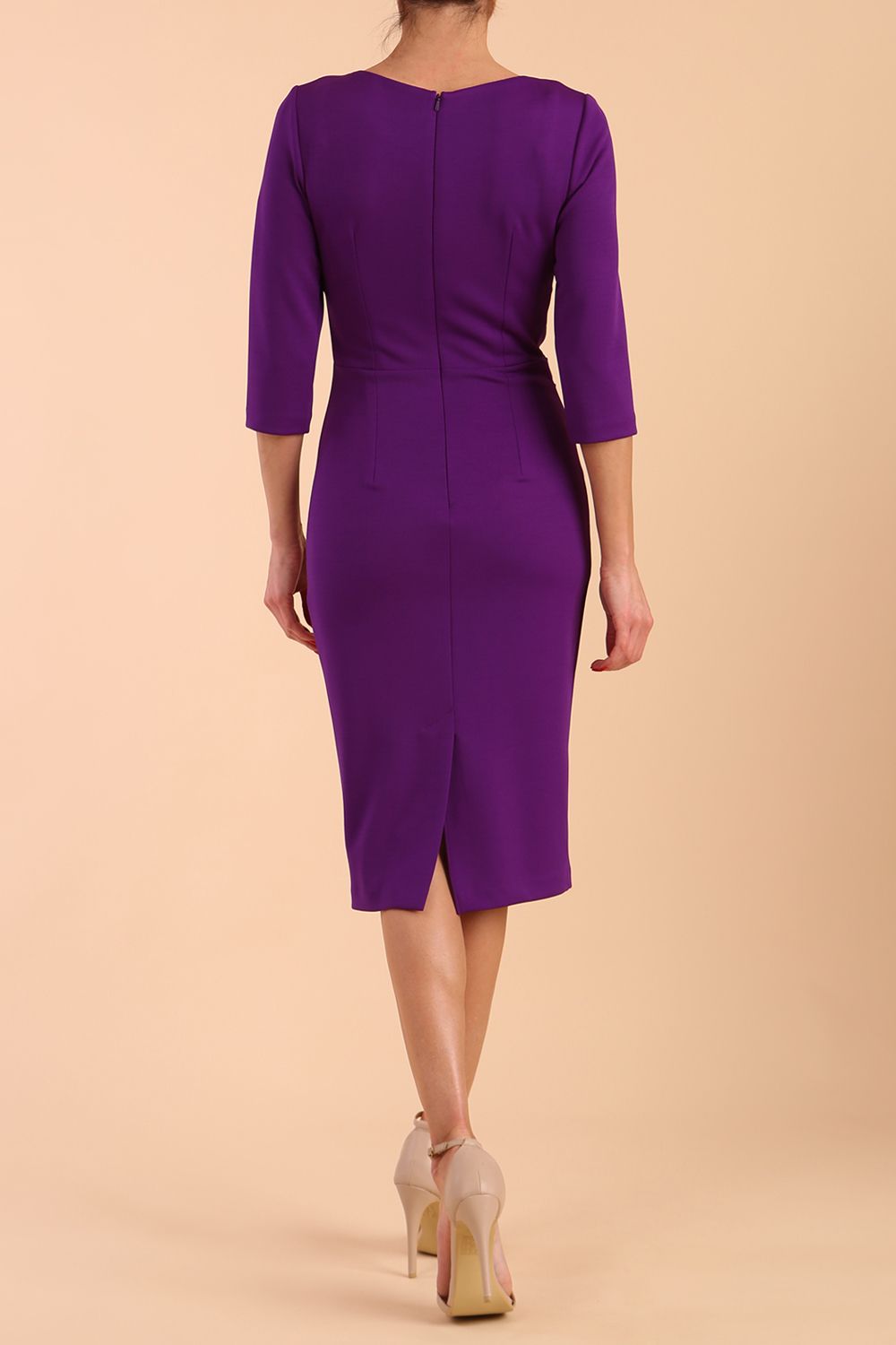 (PRE-ORDER) Indira 3/4 Sleeve Knee Length Pencil Dress