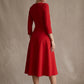 Seed Gresham 3/4 Sleeve Knee Length A-Line Dress 