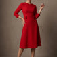 Seed Gresham 3/4 Sleeve Knee Length A-Line Dress 